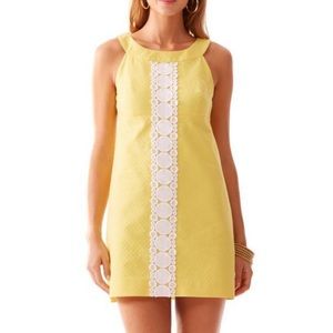 Lilly Pulitzer Jacqueline Yellow and White Shift Dress